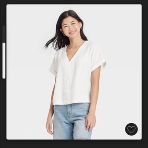 NWT White Linen Shirt Universal Thread Large